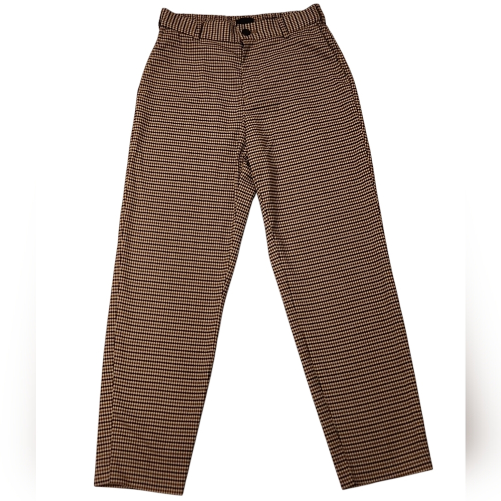 H&M Slim fit micro plaid tapered ankle pants